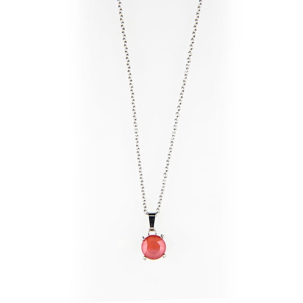 Collar para Mujer con Cristal Swarovski Solitario– Bañado en Rodio- Collar Elegante y Brillante-Collares de Mujer de Moda- Joyería para Mujer de Moda- Regalo especial Ortiz Espinosa Temporada