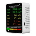 thumbnail image 1 of SNNROO 6 In 1 PM2.5 PM10 HCHO TVOC CO2 Multifunctional Air Quality Detector Carbon Dioxide Formaldehyde Monitor LCD Large Screen Display Portable Home Office Hotel Desktop Air Quality Tes, 1 of 7