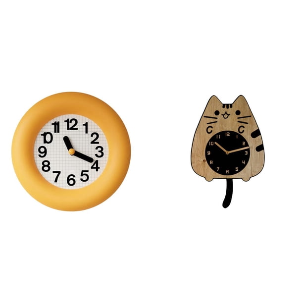 Reloj De Pared Silencioso Y Contemporáneo Con Forma De Gato, Ideal Para Cocina, Comedor, Dormitorio U Oficina. Regalo Perfecto Para Inauguración De Casa. Decoración Para El Hogar. Redondo,