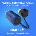 thumbnail image 2 of CME WIDI Master Blue - Edición limitada - Adaptador MIDI Bluetooth premium a través de MIDI DIN de 5 pines - Latencia ultrabaja de 3 ms - MIDI inalámbrico avanzado para sintetizador EWI Keytar Pedalbo, 2 of 8