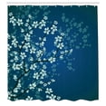 thumbnail image 3 of Ambesonne Japanese Shower Curtain, Sakura Bloom Spring Season, 69"Wx70"L, Sea Blue, 3 of 3