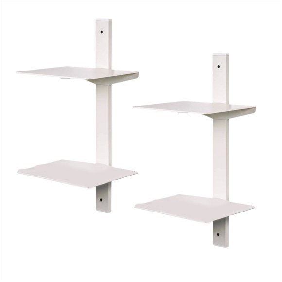 Invisibility Floating Book Shelves for Wall, Loads 60LBS, Vertical Spine Book Tower Floating Bookshelves 2 Pack,2pcs * floating book shelves,White