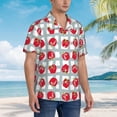 thumbnail image 5 of Goofa Sweet Red Fruit Hawaiian Shirt for Men, Unisex Summer Beach Casual Short Sleeve Button Down Shirts,Aloha Tropical Floral print shirt-3X-Large, 5 of 9