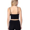 thumbnail image 2 of ShezPretty Women's Crop Top Cami Sleeveless Ribbed Spaghetti Strap Slim Fit Tank Top (M/L, Black), 2 of 5