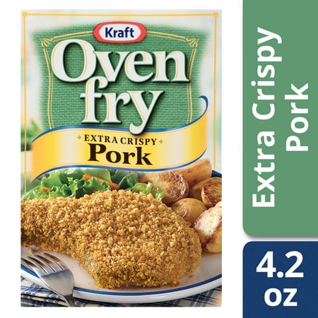 (3 Pack) Kraft Oven Fry Extra Crispy Seasoned Coating for Pork, 4.2 oz (Best Meats To Deep Fry)