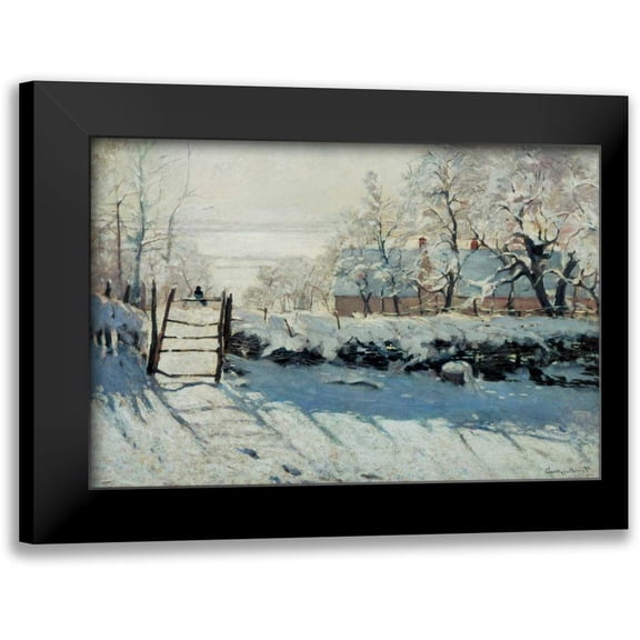 Monet, Claude 14x11 Black Modern Framed Museum Art Print Titled - The Magpie