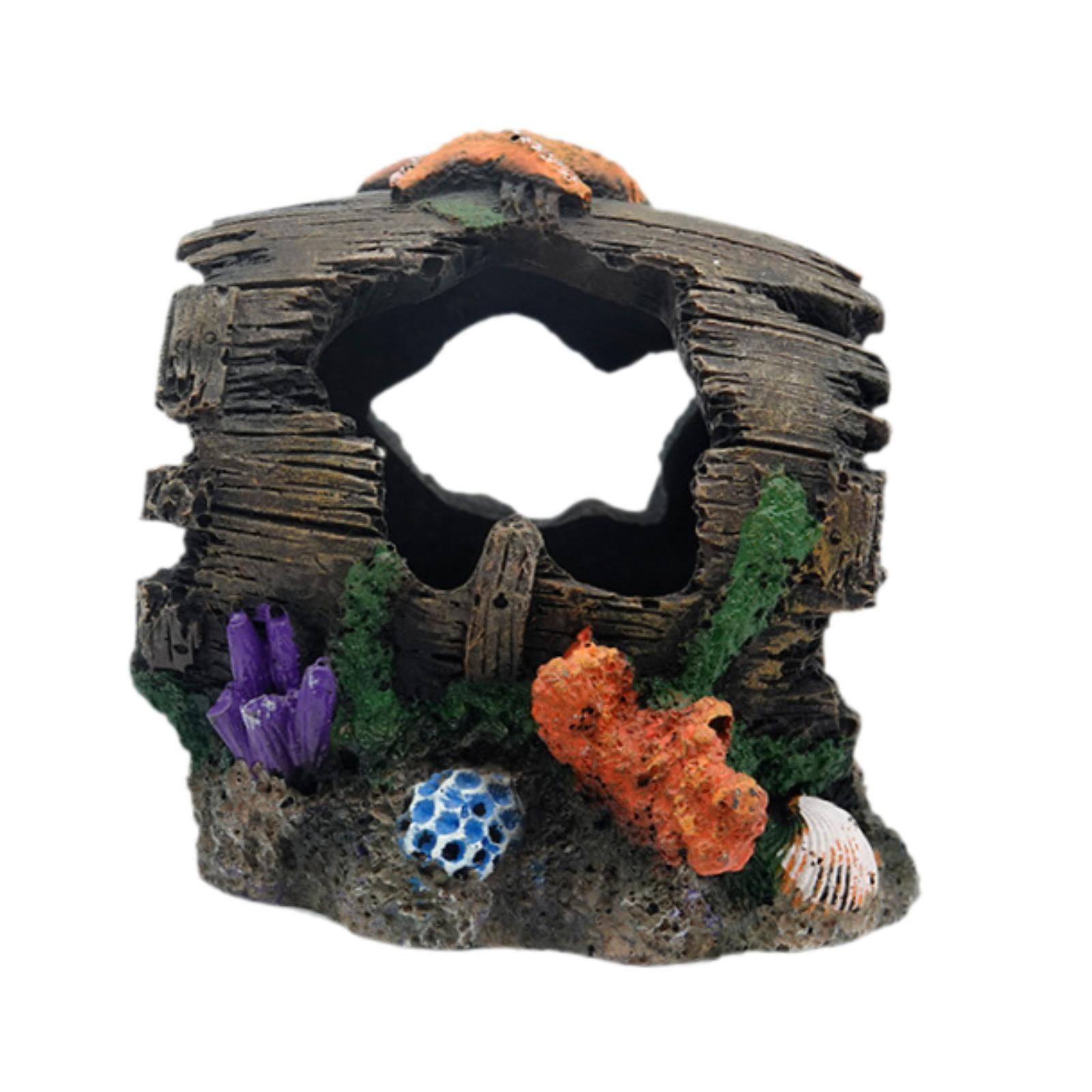 EHJRE Aquarium Decorations for Fish Cave, Resin, Landscaping Crafts, Fish Garden, Pond, Barrel Decor, Barrel, Barrel, Barrel Decor, Barrel, Barrel Decor