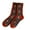 Red, variant on Women Vintage Style Nordic Stripe Flower Socks Girls Vintage Ethnic Floral Cotton Socks