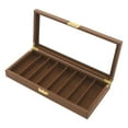 thumbnail image 5 of 40*19*5 cm Knife Display Case Knife Storage Box Knife Display Case Organizer Rectangular Walnut Color, 5 of 11