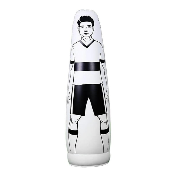 Muñeco inflable de entrenamiento de fútbol, vaso inflable de entrenamiento de fútbol, tiro libre blanco 160cm