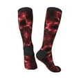 thumbnail image 4 of Daiia Sports Socks Red Line Printed Novelty Crew Socks for Men Women Knee High Socks Cotton Socks Soft & Breathable Support Unisex Socks, 4 of 9