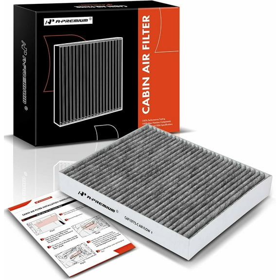 A-Premium Cabin Air Filter with Activated Carbon Compatible with Buick, Cadillac, Chevy & Saab - Malibu, Cruze, Sonic, Trax, Volt, Spark, Orlando, LaCrosse, Encore, Cascada, Regal, Allure, 9-4X, 9-5