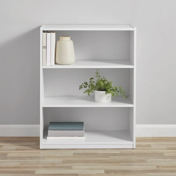 Mainstays Bibliothéque à 3 Tablettes, Blanc
