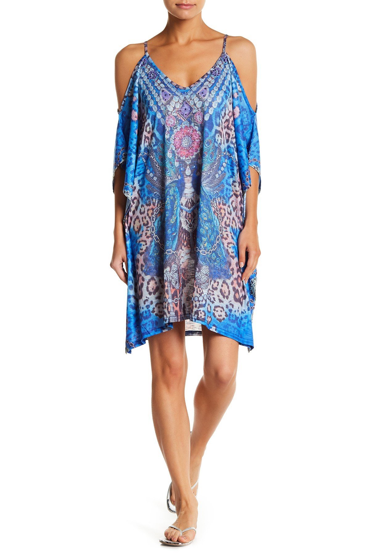 Cold shoulder kaftan dress Clearance