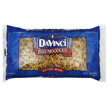Davinci Extra Wide Egg Noodles, 12 oz (Pack of 12)