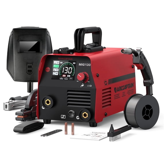 ARCCAPTAIN 130A MIG Welder, 110V Flux Core MIG Welder/Lift TIG/MMA ,3 in 1 Welding Machine ,IGBT Inverter, Portable Gasless Welder Equipment