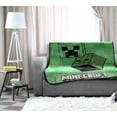 thumbnail image 3 of Minecraft Rising Mobs 46" x 60" Coral Fleece Throw Blanket, Polyester, Green, Mojang, 3 of 11
