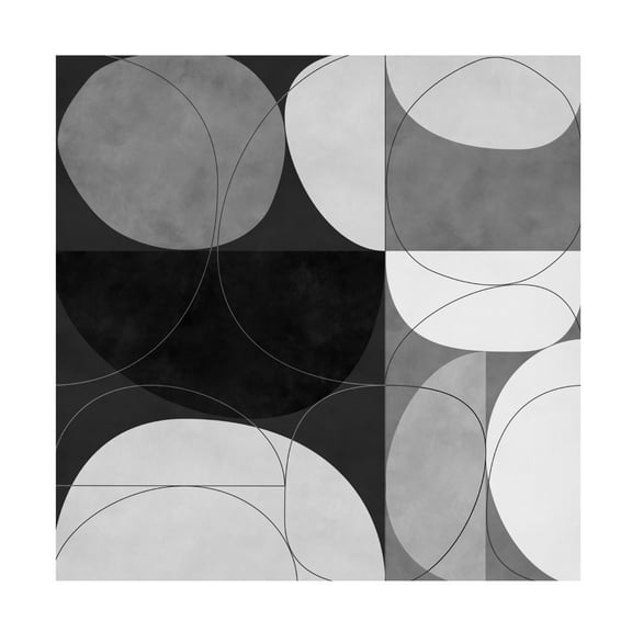 Trademark Fine Art Ana Rut Bre Shapesbw3 Canvas Wall Art