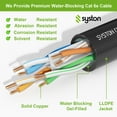 thumbnail image 4 of Syston Direct Burial Cat 6E Ethernet Network Cable 600 MHz, Bulk UTP 23 AWG Outside Plant (OSP) - Rated, Pure Bare Copper Wire, Waterproof Water Blocking Gel-filled for Outdoor Wet Location Using, 4 of 7