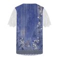 thumbnail image 5 of FcBaudy Hauts pour Femmes, Chemises pour Femmes, Manches Courtes Col Rond Blouses & Chemises Décontractées et à la Mode Imprimé Manches Courtes Haut Décontracté Chemisier Femme, 5 of 5