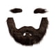 thumbnail image 5 of Conjunto de barba y cejas postizas, vello facial postizo, accesorio de disfraz, decoración para Marrón, 5 of 7