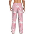 thumbnail image 3 of Balery Pink Flamingo print Men's Pajama Pants,Ultra Lightweight Pjs,Lounge Pant-Medium, 3 of 9