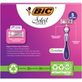 thumbnail image 3 of ($22 Value) BIC Holiday Women's Gift Set, Soleil Click 5 Disposable Razors, 5 Blade, 1 Handles and 10 Cartridges, 3 of 10