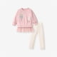 thumbnail image 2 of Odeerbi 2-8 Años Conjunto Niña Sudadera Daisy Algodón Cuello Redondo Mallas Conjunto Dos Piezas Primavera Sudadera Cintura Elástica Pantalones Largos, 2 of 9