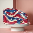 thumbnail image 5 of Independence Day 250th Anniversary Working Cap with Sweatband, Adjustable Patriotic Scrub Hat for Professionals, Dust-Proof Unisex Head Cover July 4th #0192 Deep Red, 5 of 7