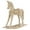 Light Brown Solid Horse Animals 14" x 4" x 15", variant on 27" x 17" White Mango Wood Horse Sculpture, by DecMode