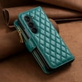 thumbnail image 3 of Wallet with [RFID Blocking] [9 Card Slots ] Zipper Pocket Galaxy Z Fold 5 Premium Soft PU Leather Magnetic Flip Folio with Wrist Strap Kickstand Protective Cover for Samsung Galaxy Z Fold 5,
Green, 3 of 10