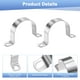 thumbnail image 2 of Uxcell 10-Pack Abrazaderas de Conducto, 2-3/8" Abrazadera de Tubería Rígida de Acero Inoxidable 304 M60 para Fontanería, 2 of 7
