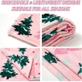 thumbnail image 4 of Christmas Fuzzy Blanket 60 x 50 Inch Pink Green Xmas Tree Soft Throw Blanket for Winter Home Chair Sofa Couch Bed, 4 of 7