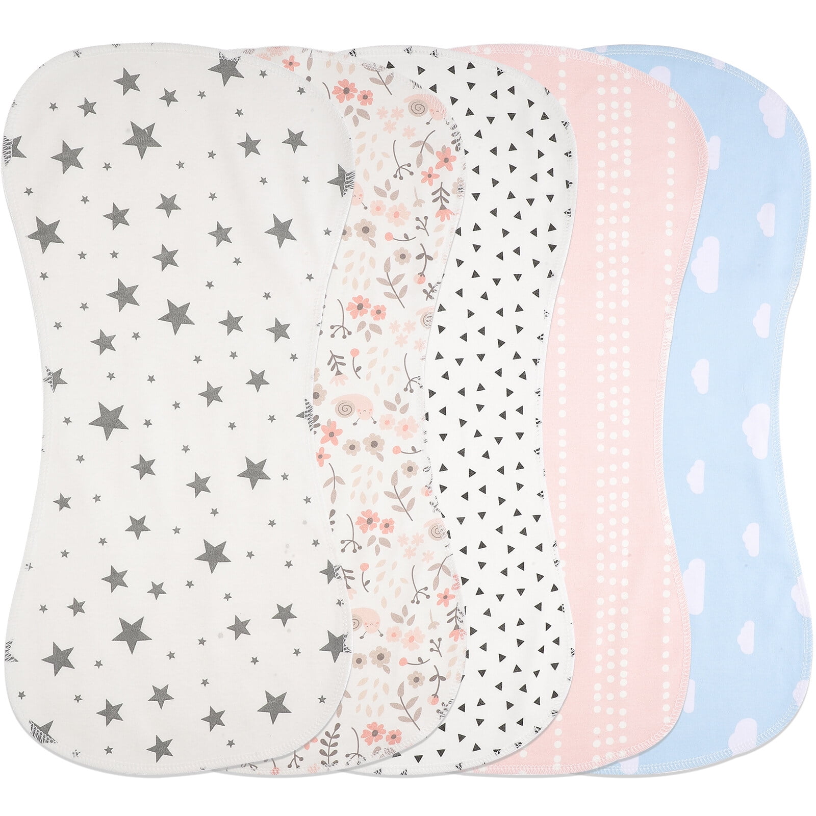 5Pcs Burp Cloths Cotton Baby Burping Cloth Baby Bibs Newborn Burping