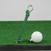 RENACLIPY Golf Training Aid with Green Metal Frame, Nylon Fly Rope Practice Tool for Golfers Improving Swing Accuracy