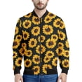 thumbnail image 2 of Chaqueta con cremallera y estampado de girasoles a la moda para hombre, sudaderas con estampado de plantas en 3D, chaquetas de calle de manga larga de gran tamaño, abrigos, 2 of 5