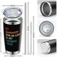 thumbnail image 4 of Gifts for Mother/Father In Law from Son In Law Funny Mother''s/Father''s Day Gifts for Mom Christmas Gift for Dad,40 oz Mom/Dad Tumbler with Handle Brithday Gift, 4 of 6