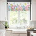 thumbnail image 2 of Easter Valance for Windows, Easter Eggs Flowers Butterfly Short Kitchen Window Treatment Curtain, Holiday Rustic Farmhouse Rod Pocket Valances Curtains for Living Room/Bedroom 54"x18", 2 of 6