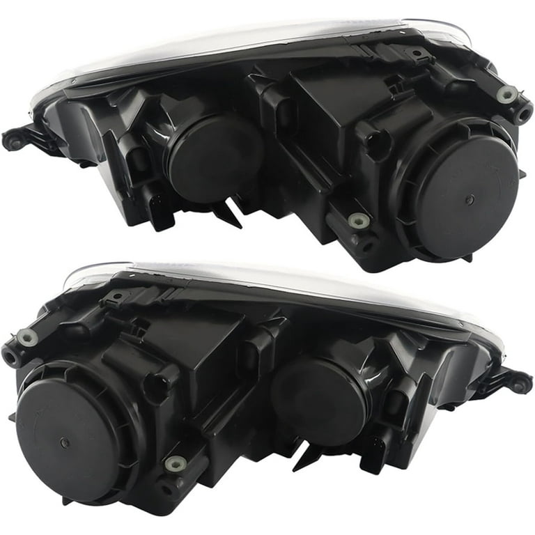 Munirater Pair Of Black Halogen Headlights For 2006-2009 VW GTI/Rabbit - Driver & Passenger Side