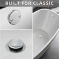 thumbnail image 2 of Drain Tub Drain Kit with Two-Hole Faceplate,Bathtub Drain Set Coarse Brass Chrome, 2 of 5