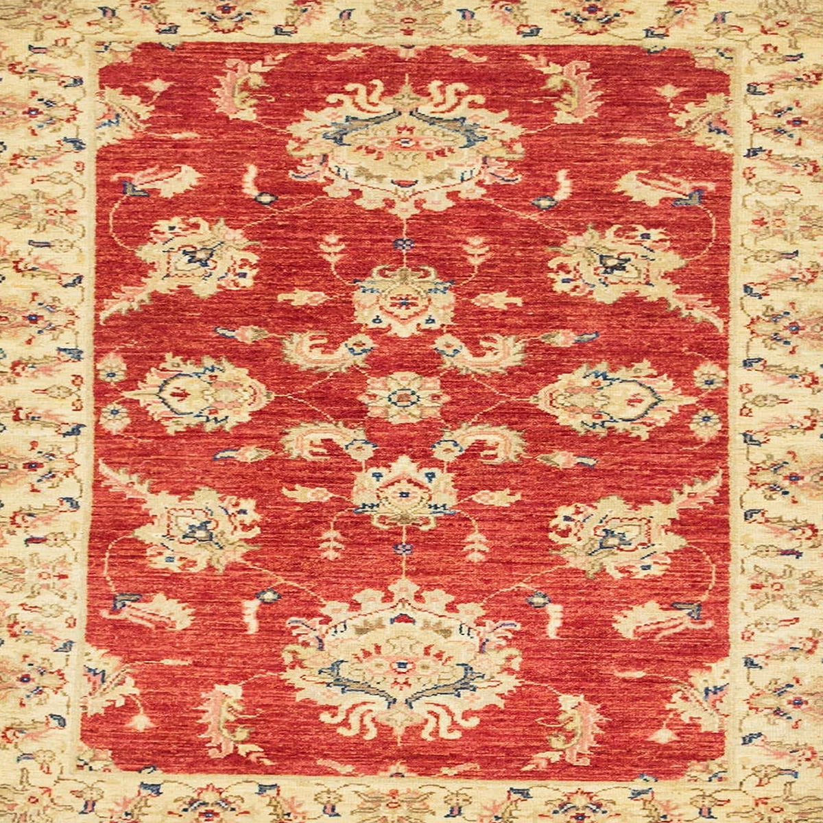 Ahgly Company Indoor Square Abstract Neon Red Oriental Area Rugs, 6 ...