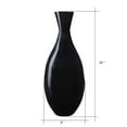 thumbnail image 3 of Villacera Handcrafted 24” Tall Black Bamboo Vase, Decorative Tear Drop Floor Vase for Silk Plants, Flowers, Filler Decor, Sustainable Bamboo, 3 of 5