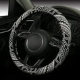 thumbnail image 2 of Baja Steering Wheel Cover,Boho Blanket Cloth,Mayan Style,Breathable,Universal 15 Inch,Black (S-004), 2 of 7