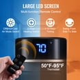 thumbnail image 3 of VEVOR Electric Space Heater with Thermostat Remote Control, 1000W/1500W 2-Level Adjustable Quiet Ceramic Heater Fan, 3 of 9
