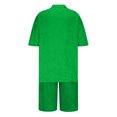 thumbnail image 4 of TIMIFIS Men's 2 Piece Short Outfits Set Summer Shirts and Ensembles Shorts Mode Décontractée Couleur Unie Fermeture Éclair Short Manche Col Rabattu - Automne, 4 of 6