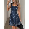 thumbnail image 3 of Women Casual Striped Tie Front Camisole Dress Sun Dress Summer Vacation Flowy Mini Dress, 3 of 10