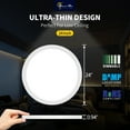 thumbnail image 5 of Led Flush Mount Ceiling Light, 24 Inch kitchen light fixtures,5 Color Temperatures Adjustable(2700K/3000K/3500K/4000K/5000K), 3360LM Round 0.94 Inch Thickness, 5 of 8