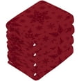 thumbnail image 4 of SKYSONIC Christmas Snowflake Washcloths Set of 2, Highly Absorbent Soft Cotton Fingertip Towels for Bathroom, Kitchen, Gym, Spa, Home Decor, 12 x 12 Inch, 4 of 7