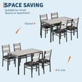 thumbnail image 4 of Compact 4-Person Dining Set,  Table & 4 Upholstered Chairs - Space-Saving for Small Kitchens, Apartments & Breakfast Nooks, Grey, 4 of 8