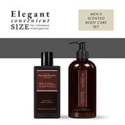 Pecksniff’s Men’s Body Duo Set – Bourbon & Mandarin Scented Bath & Shower Gel 250ml & Body Spray 100ml – Luxury Grooming Gift Set for Him